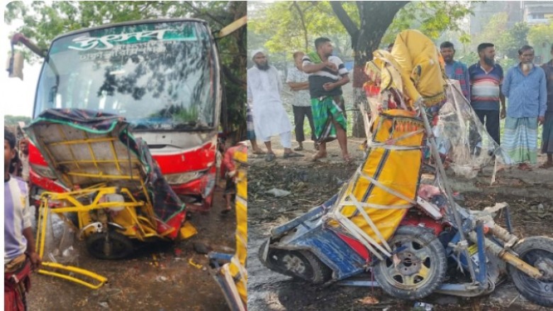 নারায়ণগঞ্জ কালির বাজর এলাকায় উৎসব বাস চাপায় নিহ...
